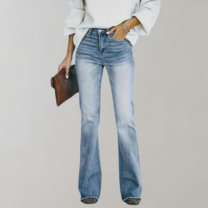 Jeansy Dzwony Vintage - Mandy-Niebo niebieskie-XS-Trend Polska