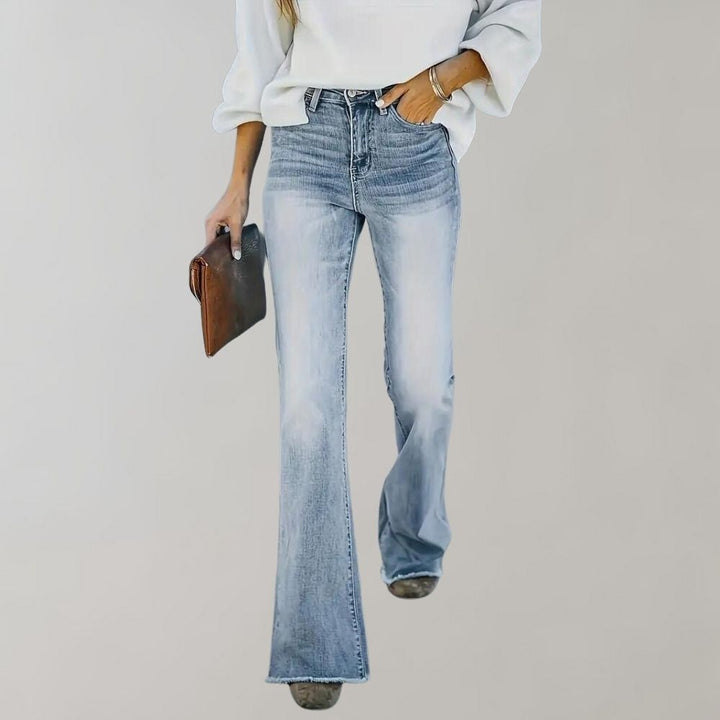 Jeansy Dzwony Vintage - Mandy-Niebo niebieskie-XS-Trend Polska