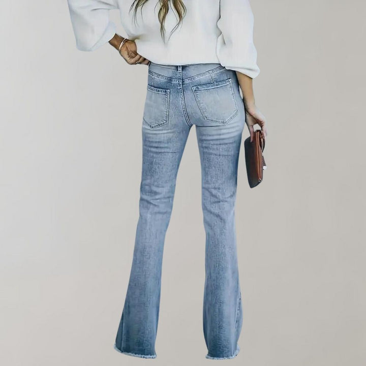 Jeansy Dzwony Vintage - Mandy-Niebo niebieskie-XS-Trend Polska
