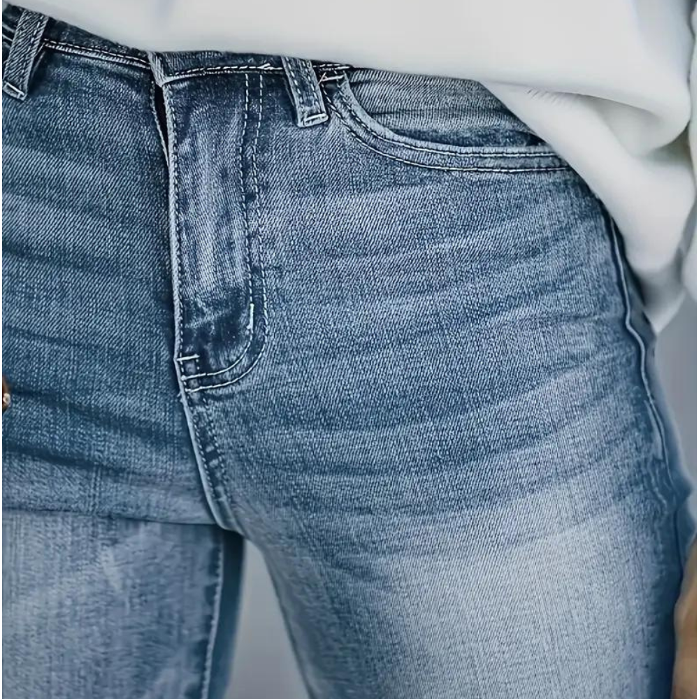 Jeansy Dzwony Vintage - Mandy-Niebo niebieskie-XS-Trend Polska