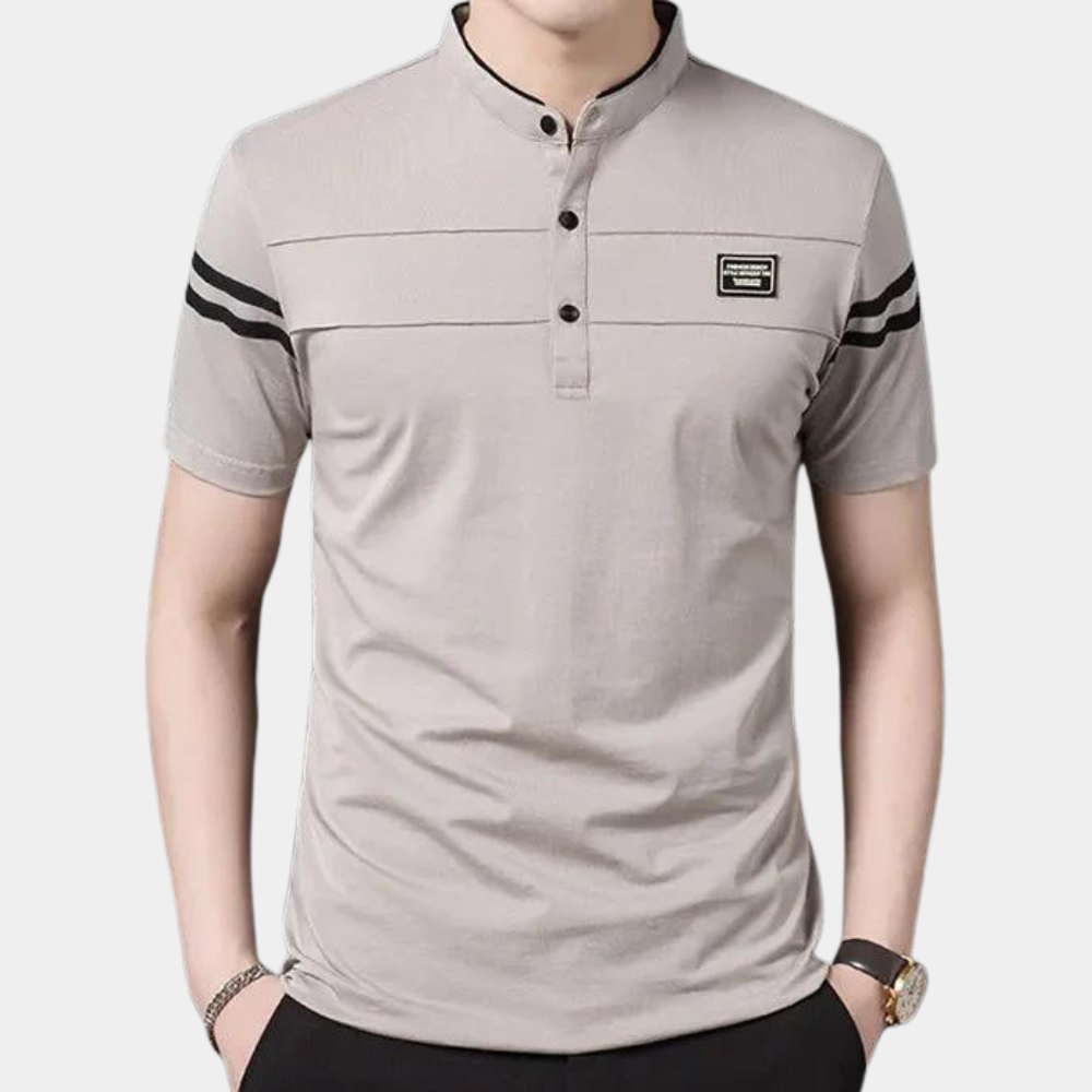 Jimelight - Stylowa Koszula dla Mężczyzn-Khaki-M-Trend Polska