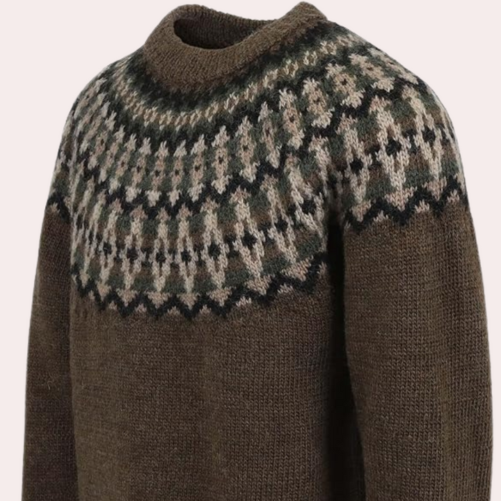 Jolie - Kolorowy sweter dla kobiet-Tęczowe paski-XS-Trend Polska