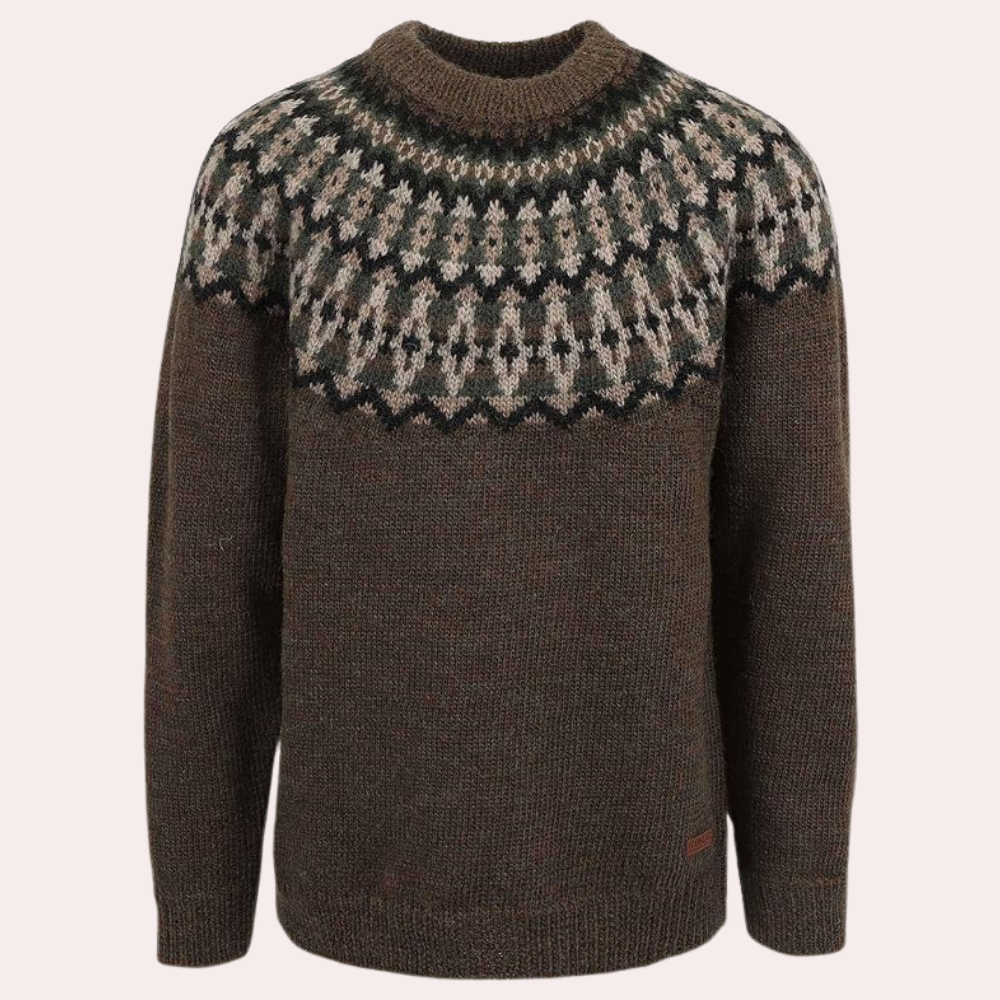Jolie - Kolorowy sweter dla kobiet-Zielony mech-XS-Trend Polska