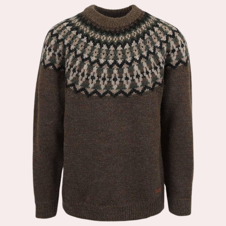 Jolie - Kolorowy sweter dla kobiet-Zielony mech-XS-Trend Polska