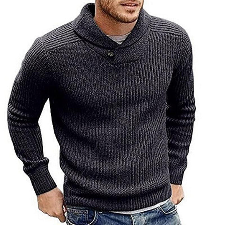 Jednolity męski sweter - Adrian