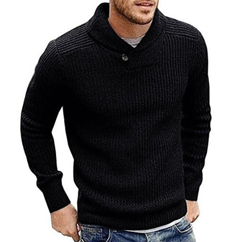 Jednolity męski sweter - Adrian