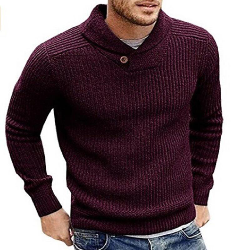 Jednolity męski sweter - Adrian