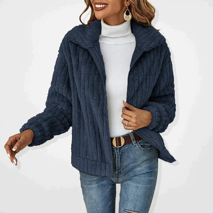 Kamizelka Fleece Damska - Elin-ciemnoniebieski-S-Trend Polska