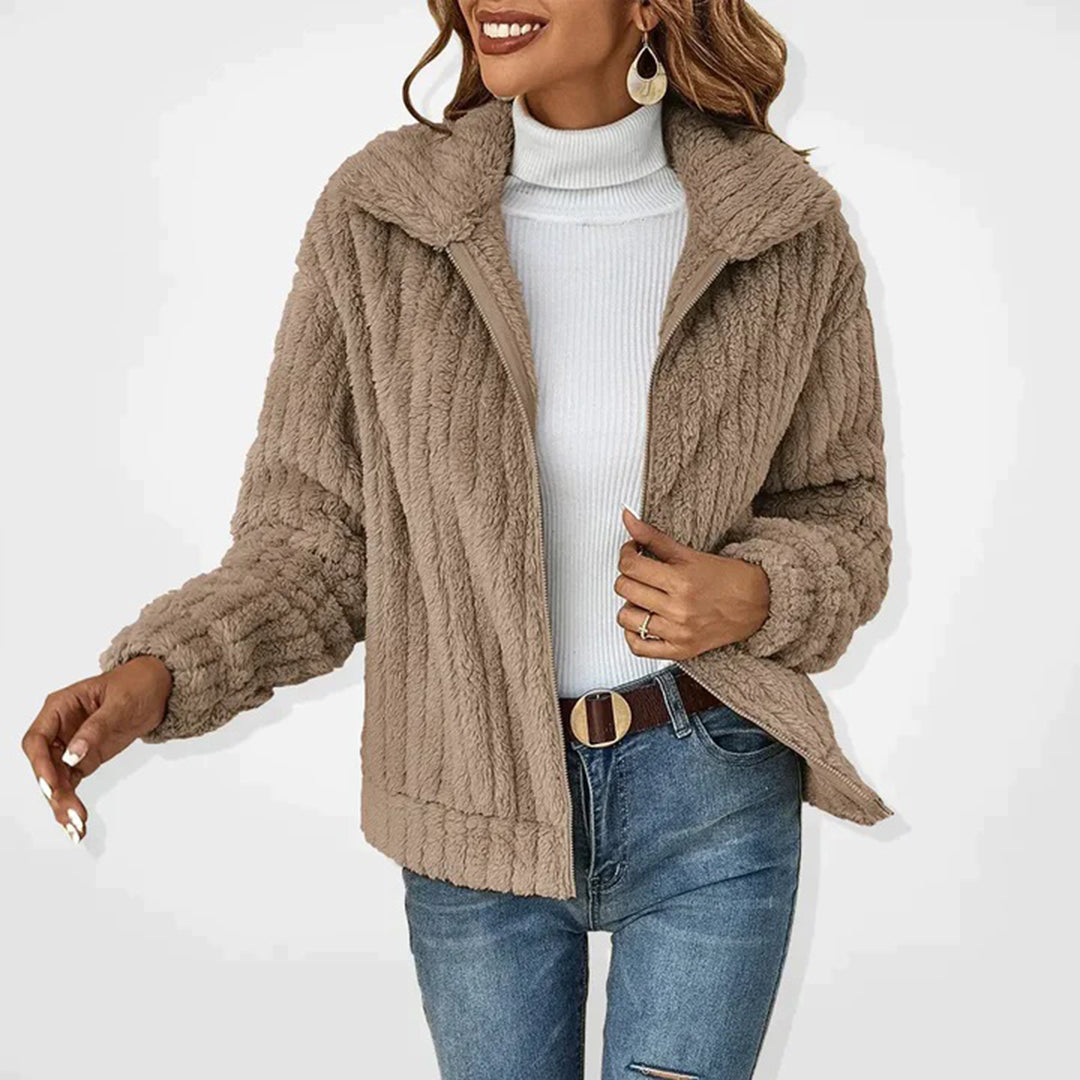 Kamizelka Fleece Damska - Elin-Khaki-S-Trend Polska