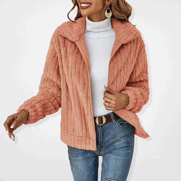 Kamizelka Fleece Damska - Elin-Różowy-S-Trend Polska