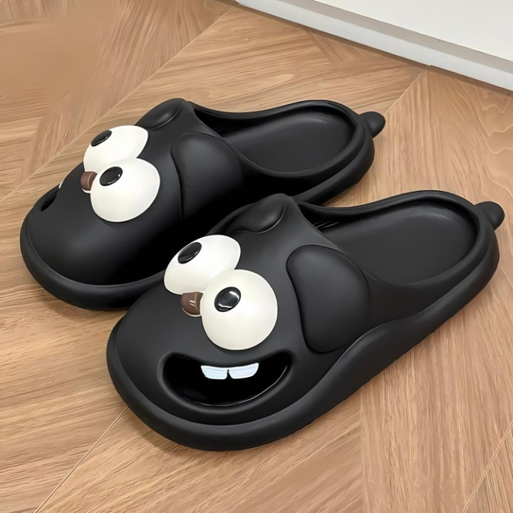 Kapciuchy z kreskówkami z komfortem i charakterem - PawJoy™ Cozy Pup pantofle-Czarny-36-Trend Polska