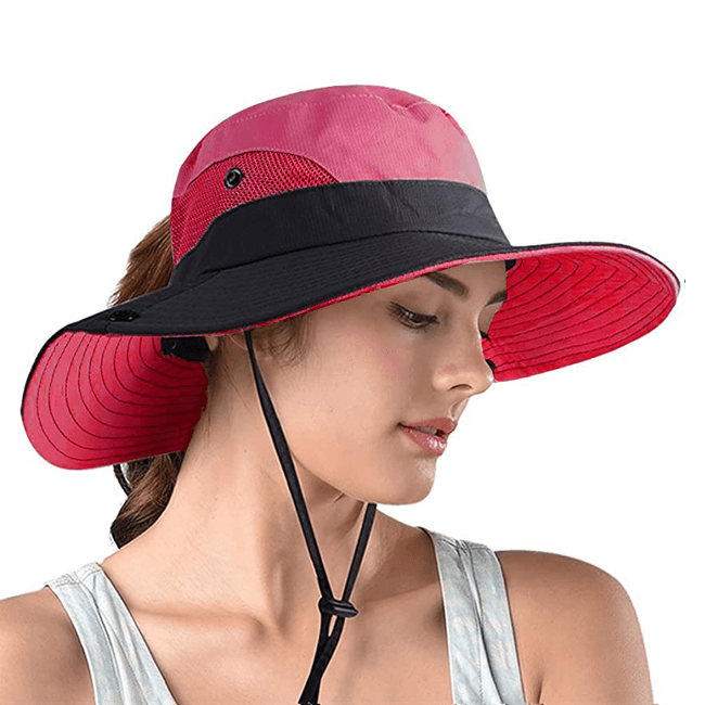 Kapelusz letni UV z daszkiem – Składany kapelusz typu bucket (1 kup, 1 gratis)-Jasnoróżowy-Jasnoróżowy-Trend Polska