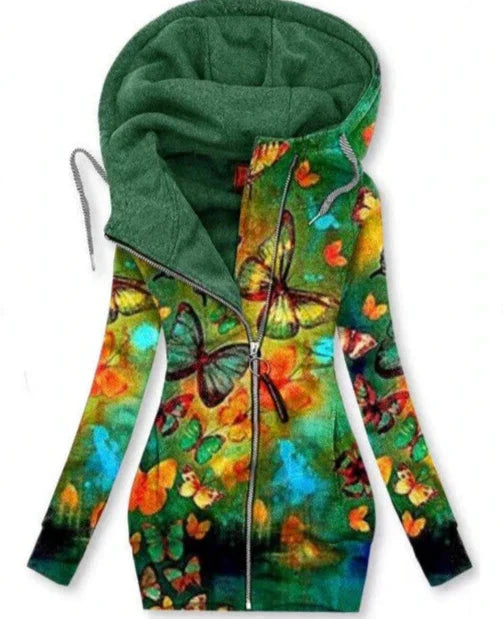 Kardigan damski Butterfly Art – Alina-Zielony-S-Trend Polska