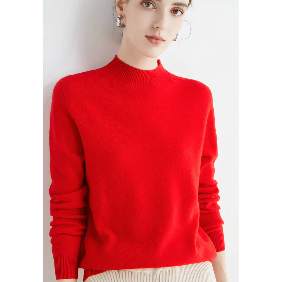 Kaszmirkowy sweter - Amara-Czerwony-S-Trend Polska