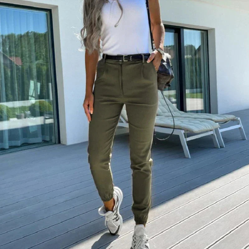 Khaki Chino Spodnie -Elise-Khaki-S-Trend Polska