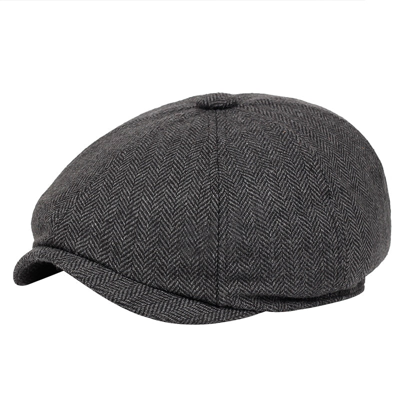 Klasyczna czapka w stylu vintage – Arthur-Ciemnoszary-Trend Polska