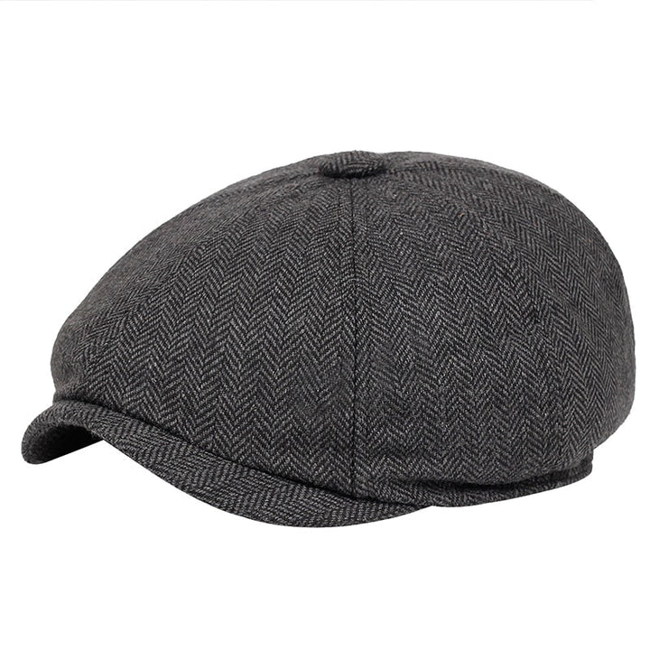 Klasyczna czapka w stylu vintage – Arthur-Ciemnoszary-Trend Polska