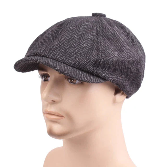 Klasyczna czapka w stylu vintage – Arthur-Ciemnoszary-Trend Polska
