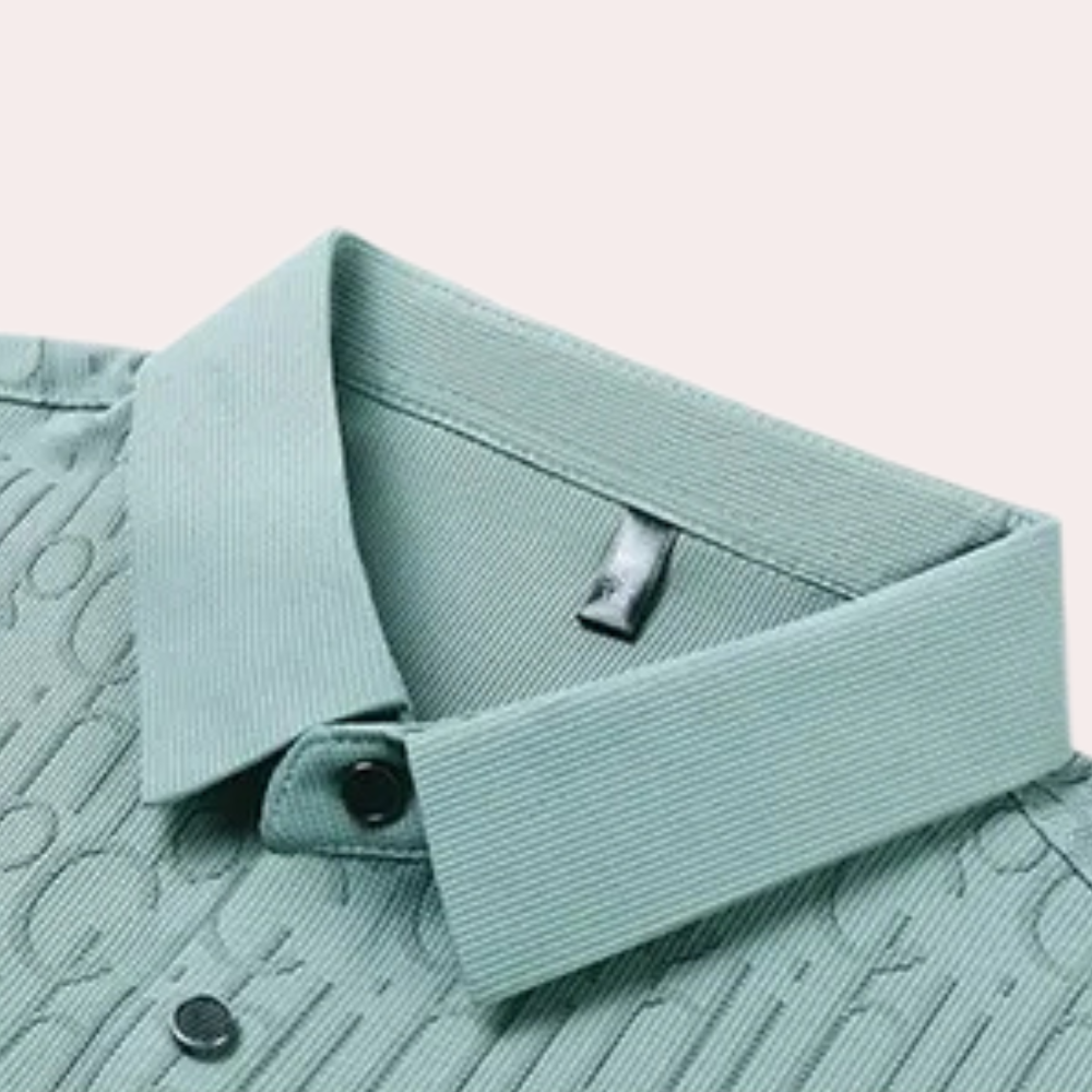 Klasyczna koszulka polo dla mężczyzn - Timo-Beżowy-S-Trend Polska
