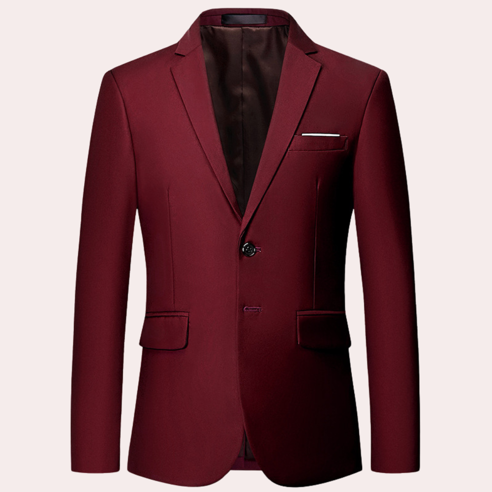 Klasyczna męska marynarka - Ariston-Bordeaux-46-Trend Polska
