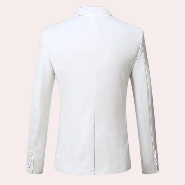 Klasyczna męska marynarka - Ariston-Biały-46-Trend Polska