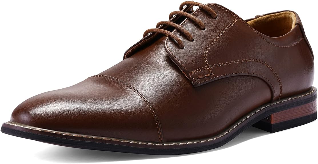 Klasyczne buty męskie Wingtip - Victor-Ciemnobrązowy-40-Trend Polska