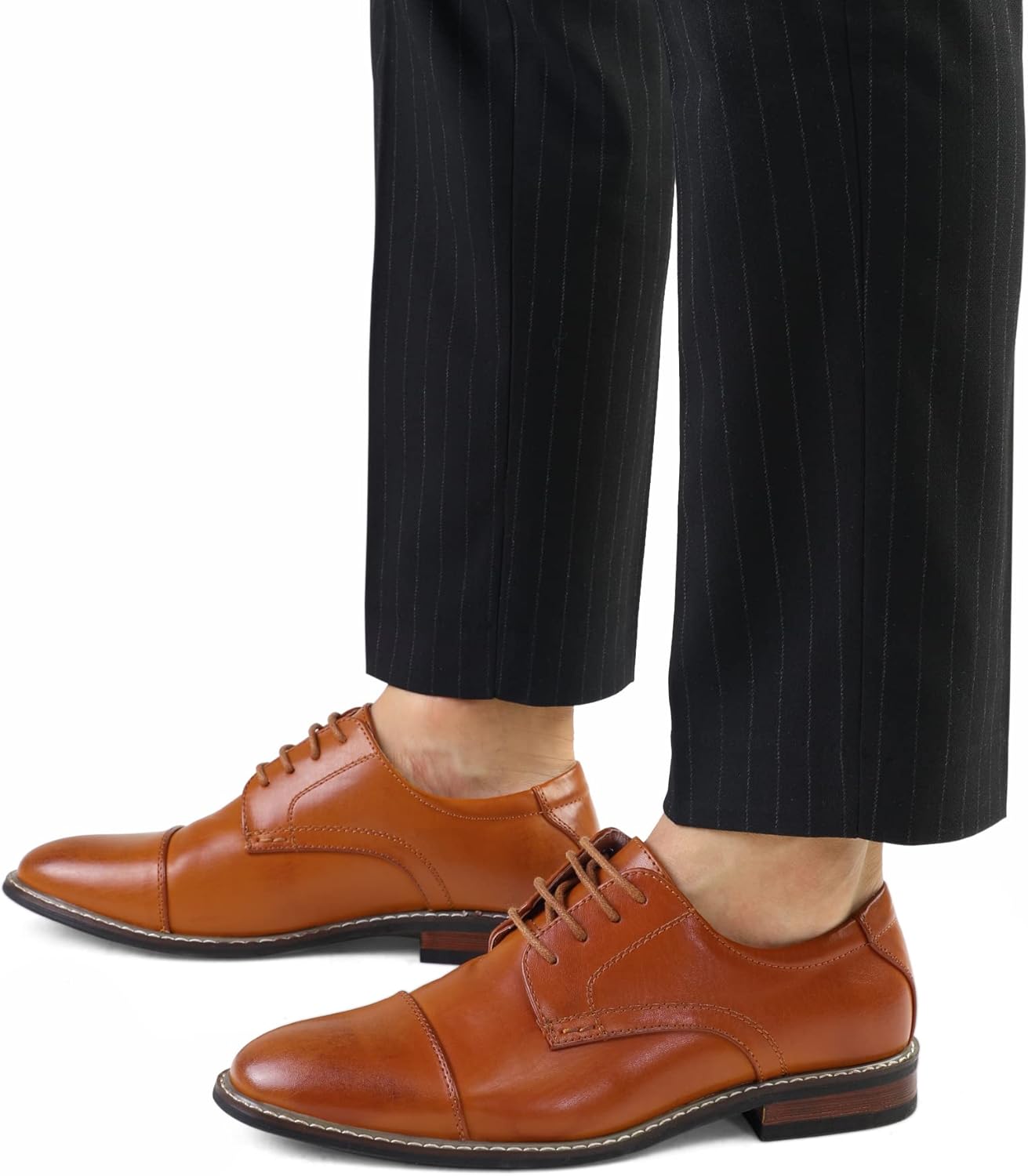 Klasyczne buty męskie Wingtip - Victor-Czarny-40-Trend Polska
