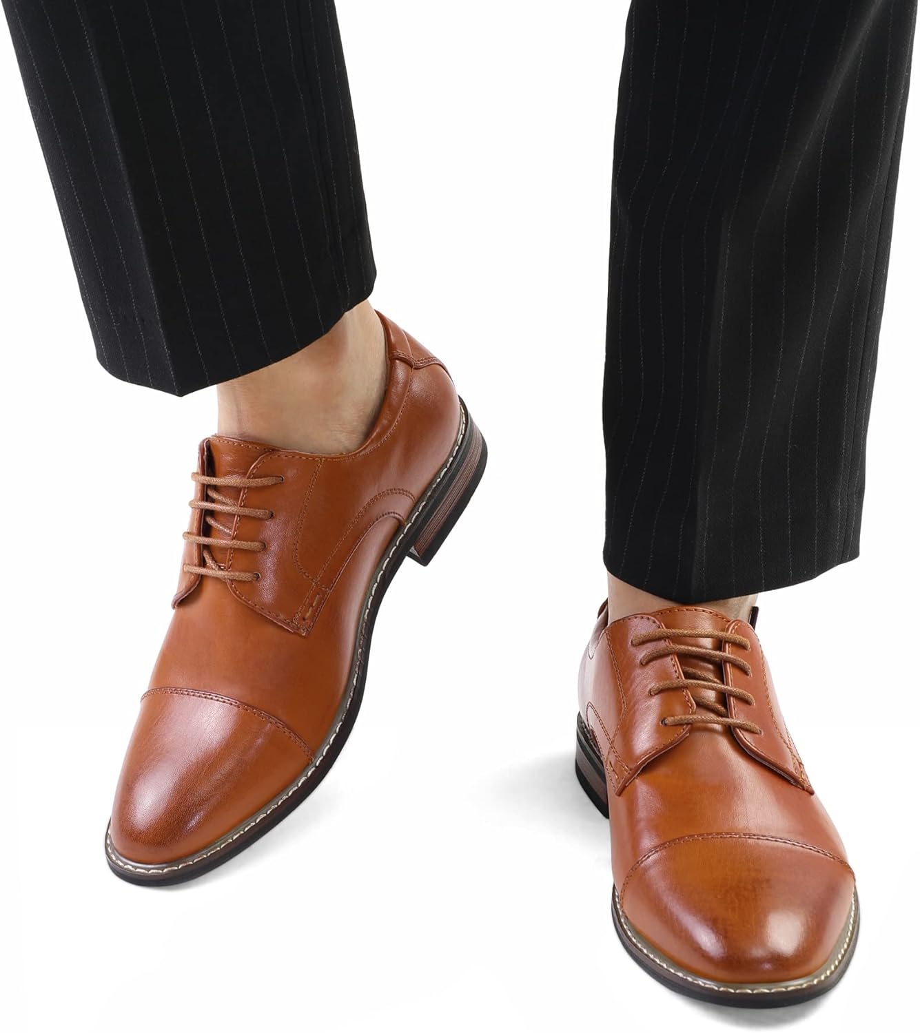 Klasyczne buty męskie Wingtip - Victor-Czarny-40-Trend Polska