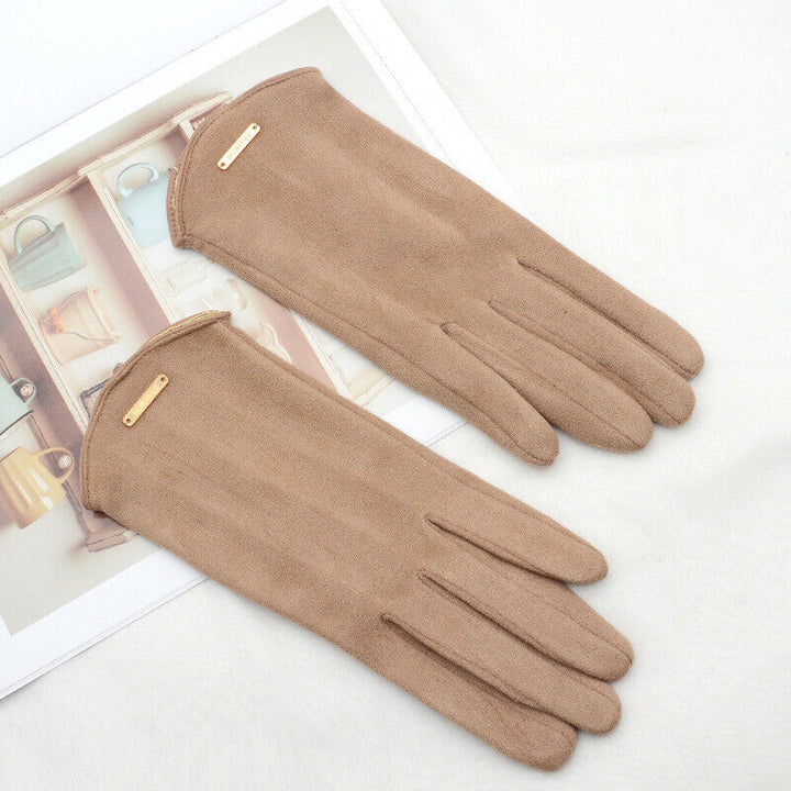 Klasyczne rękawiczki damskie Szwecja - SuaveTouch-Khaki-Trend Polska