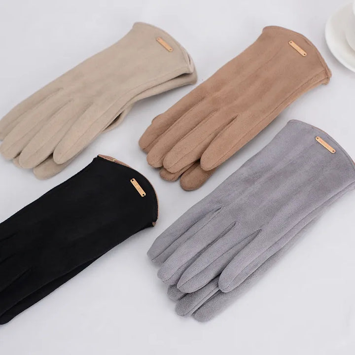 Klasyczne rękawiczki damskie Szwecja - SuaveTouch-Khaki-Trend Polska