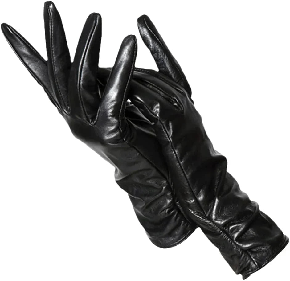 Klasyczne Skórzane Rękawiczki Damskie - LuxLeather-Czarny-S-Trend Polska
