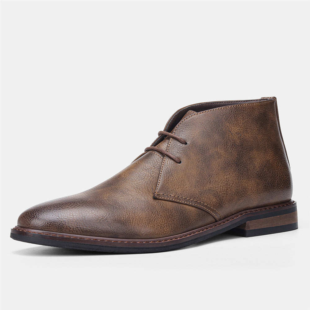 Klasyczne vintage buty męskie - Tobias-Ciemnobrązowy-39-Trend Polska