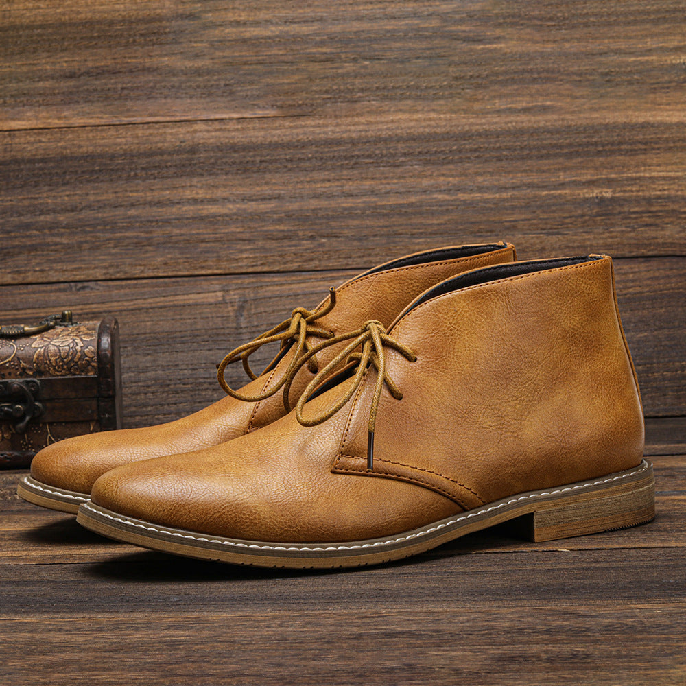 Klasyczne vintage buty męskie - Tobias-Ciemnobrązowy-39-Trend Polska