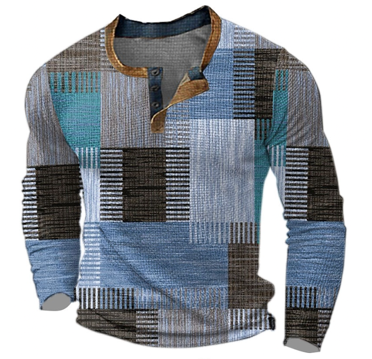 Klasyczny Ciepły Sweter Męski - Milo-Niebieski-S-Trend Polska