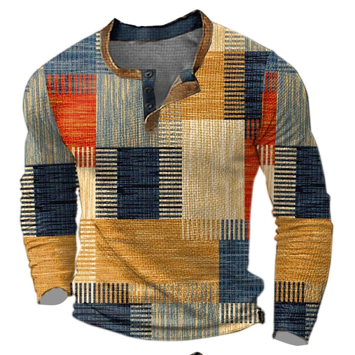 Klasyczny Ciepły Sweter Męski - Milo-Pomarańczowy-S-Trend Polska