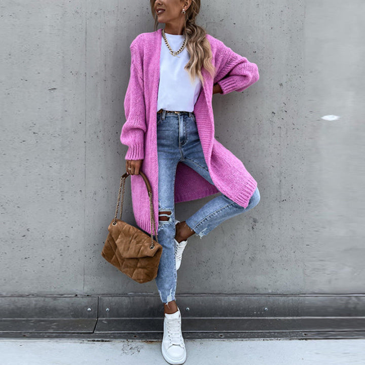 Klasyczny sweter damski - Camile-Beżowy-S-Trend Polska