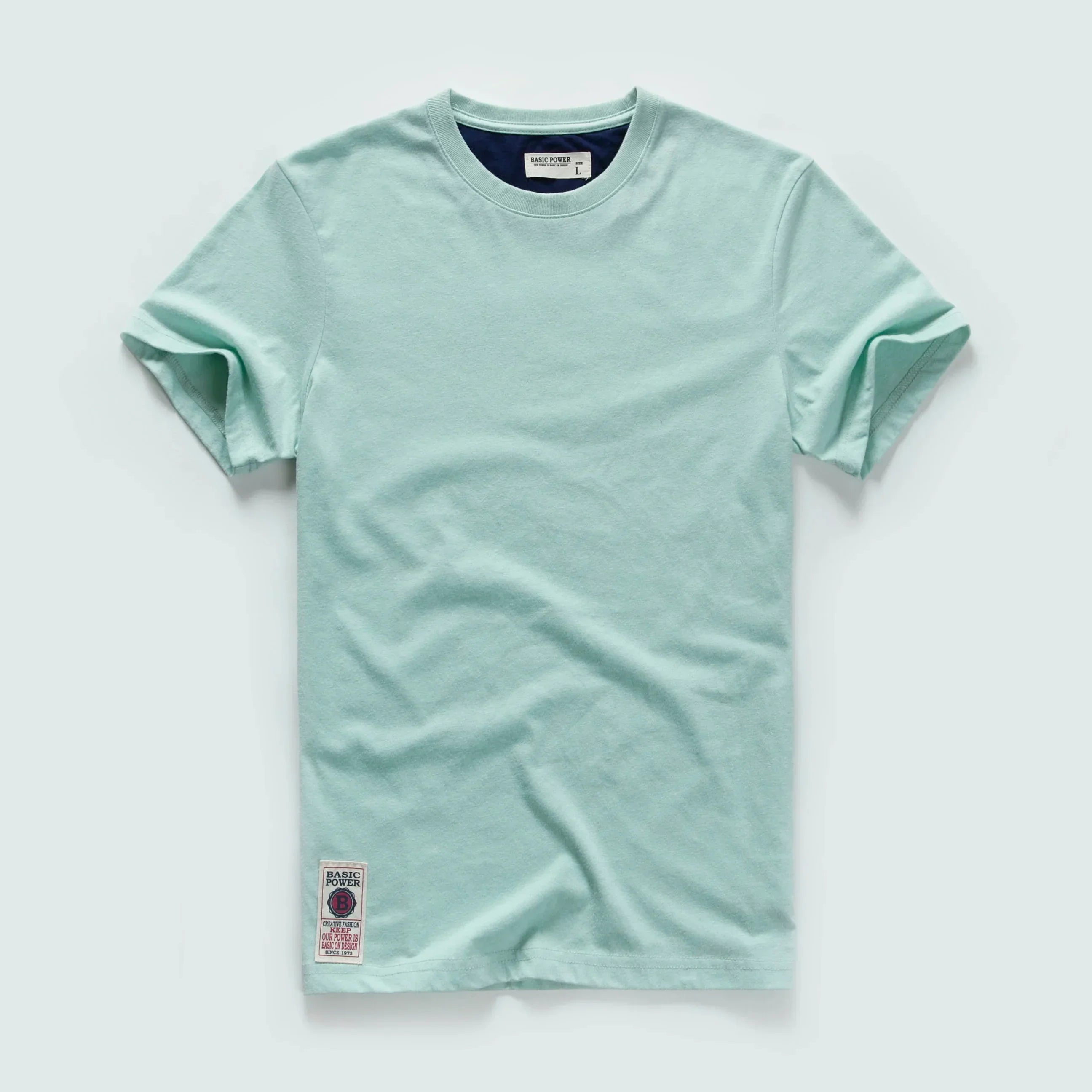 Klasyczny t-shirt bawełniany o ponadczasowym wyglądzie – Victor-Jasnozielony-XS-Trend Polska