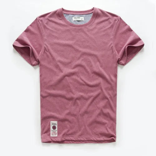 Klasyczny t-shirt bawełniany o ponadczasowym wyglądzie – Victor-Róża-XS-Trend Polska