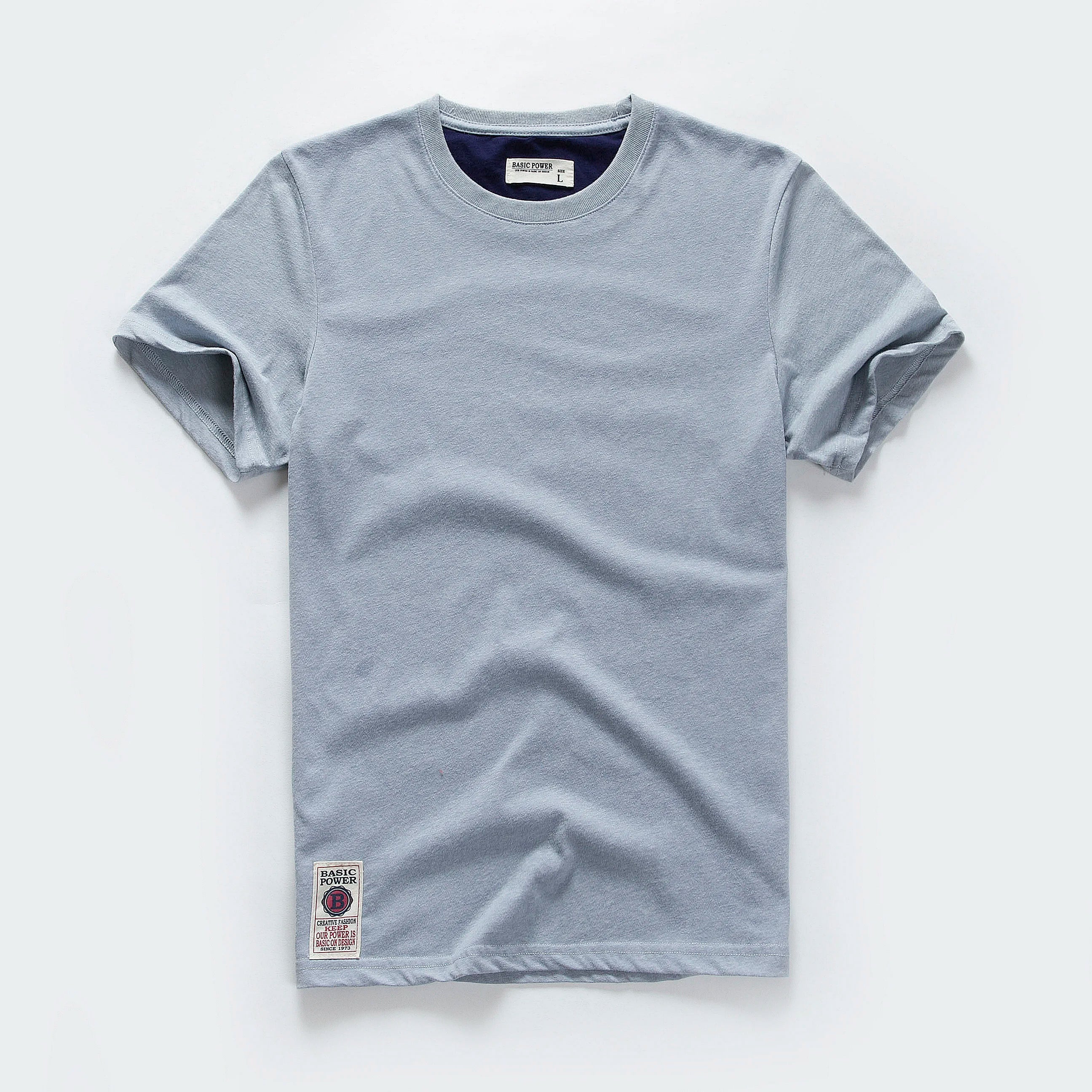 Klasyczny t-shirt bawełniany o ponadczasowym wyglądzie – Victor-Zielony-XS-Trend Polska