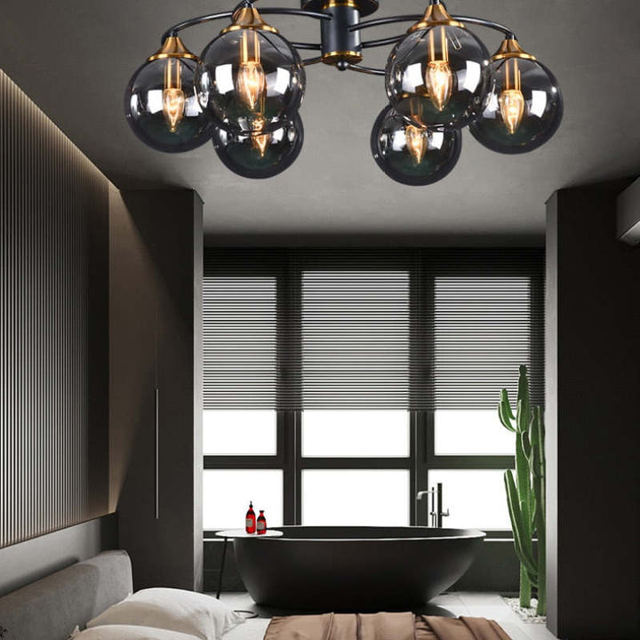 Klaszyczna lampa sufitowa LED - LumiAura-Szary dymny-Światło dzienne-6-Trend Polska