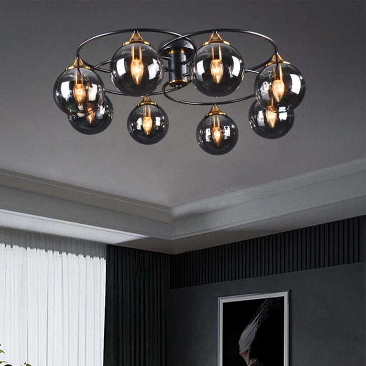 Klaszyczna lampa sufitowa LED - LumiAura-Szary dymny-Światło dzienne-8-Trend Polska