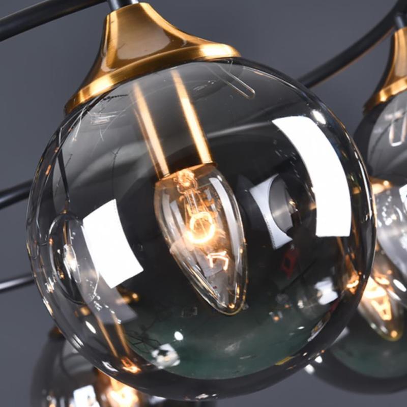Klaszyczna lampa sufitowa LED - LumiAura-Szary dymny-Światło dzienne-4-Trend Polska