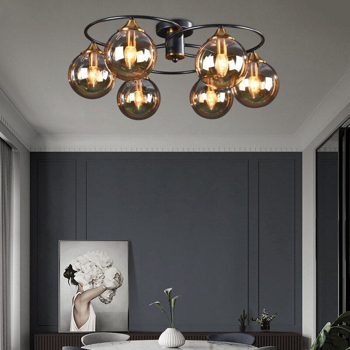 Klaszyczna lampa sufitowa LED - LumiAura-Szary dymny-Światło dzienne-4-Trend Polska