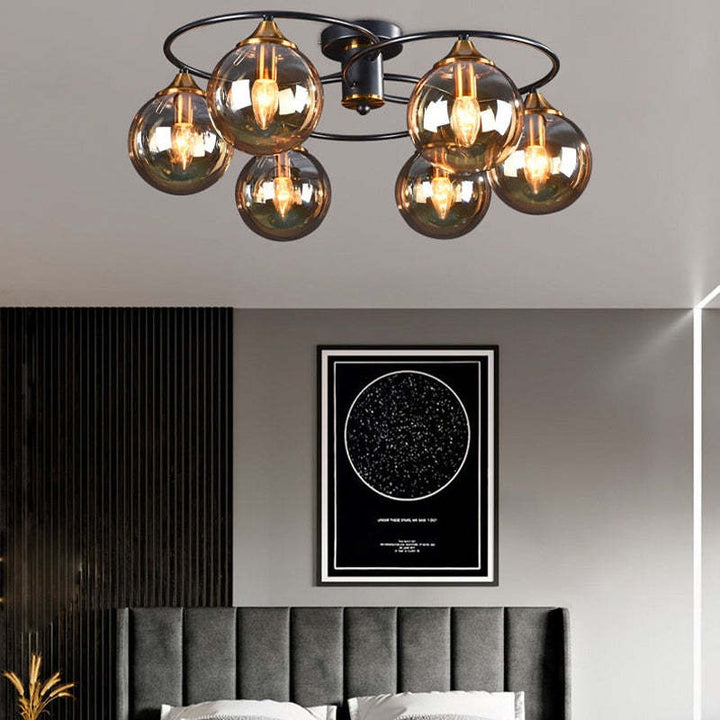 Klaszyczna lampa sufitowa LED - LumiAura-Szary dymny-Światło dzienne-4-Trend Polska