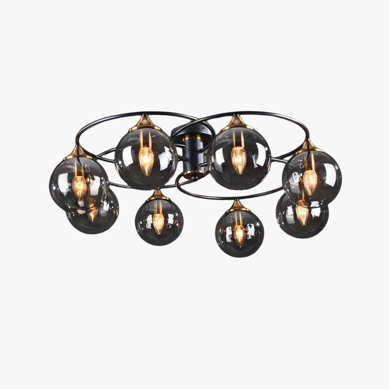 Klaszyczna lampa sufitowa LED - LumiAura-Szary dymny-Światło dzienne-4-Trend Polska