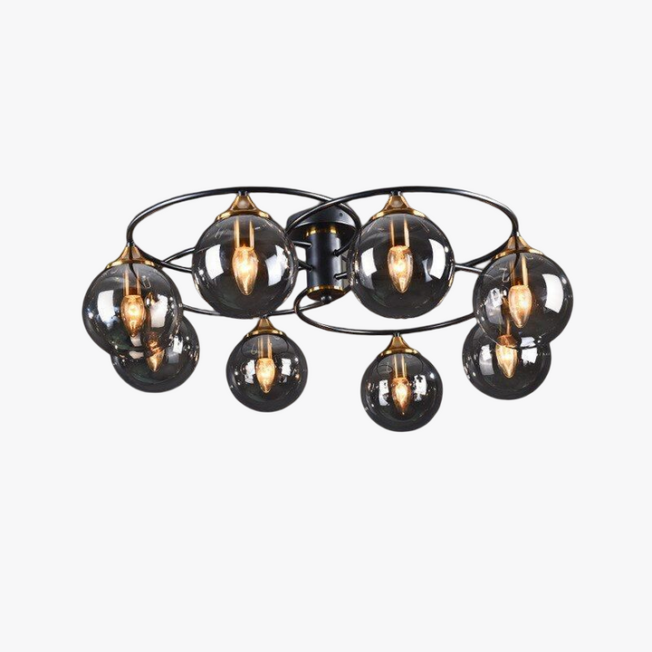 Klaszyczna lampa sufitowa LED - LumiAura-Szary dymny-Światło dzienne-4-Trend Polska