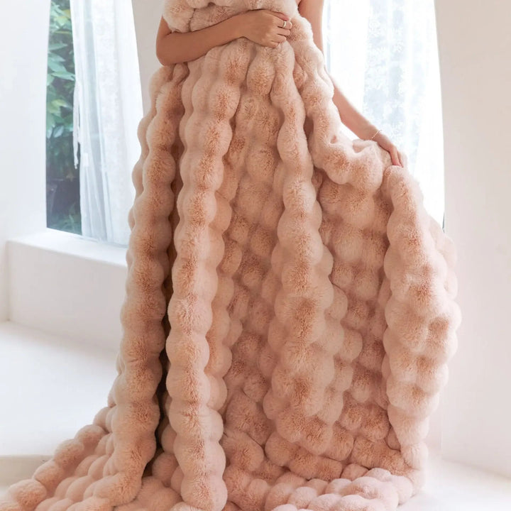 Koc Plush, o którym wszyscy mówią! - WarmWol-Morela-100x160cm (39x63in)-Trend Polska