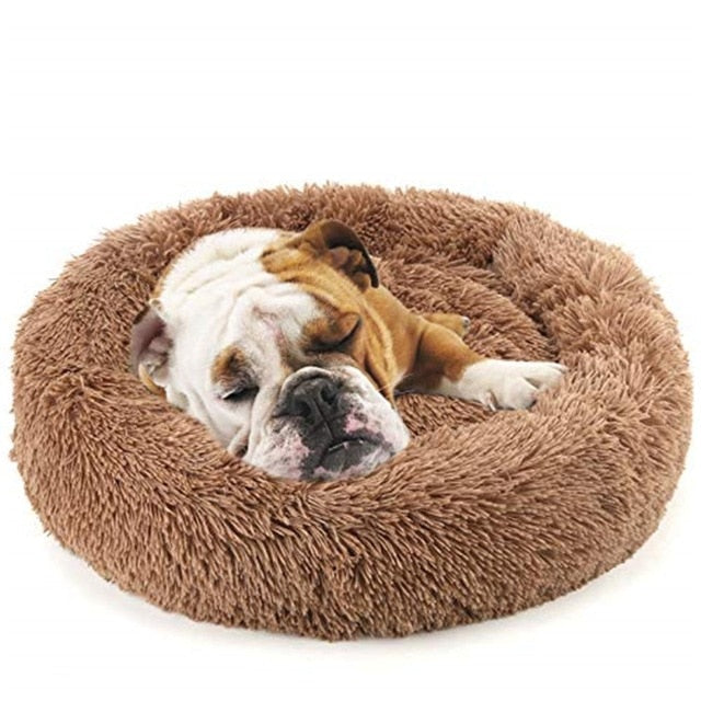 Kołdra uspokajająca dla psów - Snoozy-Brązowy-S (Ø 50 cm)-Trend Polska