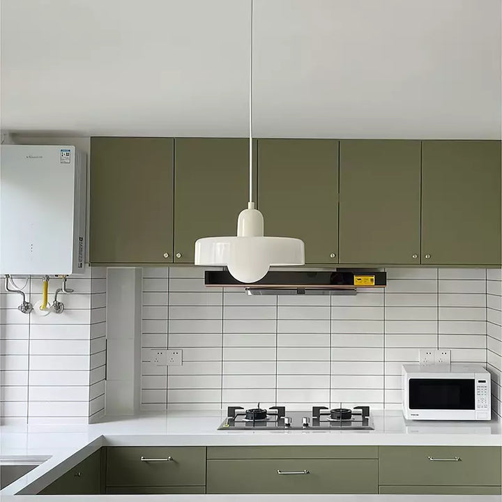 Kolorowa Lampa Wisząca w stylu Bauhaus - StiloGlas-25 x 18 cm-Zielony-Czerwony-Trend Polska