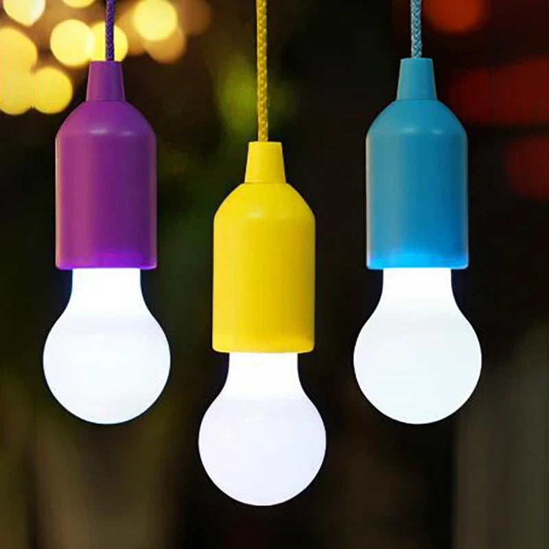 Kolorowa Przenośna Lampa Wisząca - ChromaGlow-Czerwony (Białe Światło)-Trend Polska